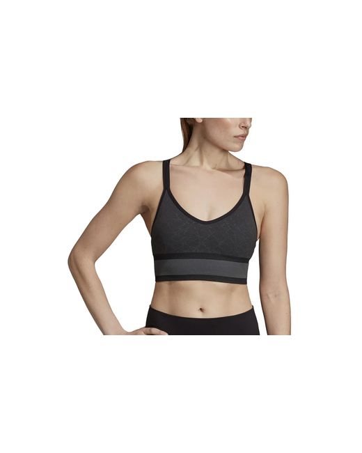 Adidas Black All Me Wanderlust Seamless Long Bra Six" Dt7977"
