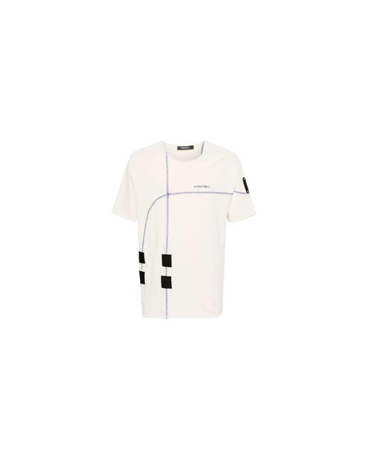 A_COLD_WALL* Black Intersect T-Shirt "Bone" Acwmts179 Bon" for men