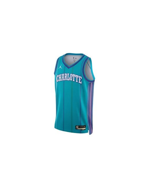 Nike Blue Nba Hornets Hardwood Classic Edition Swingman Jersey Dx8614 415" for men