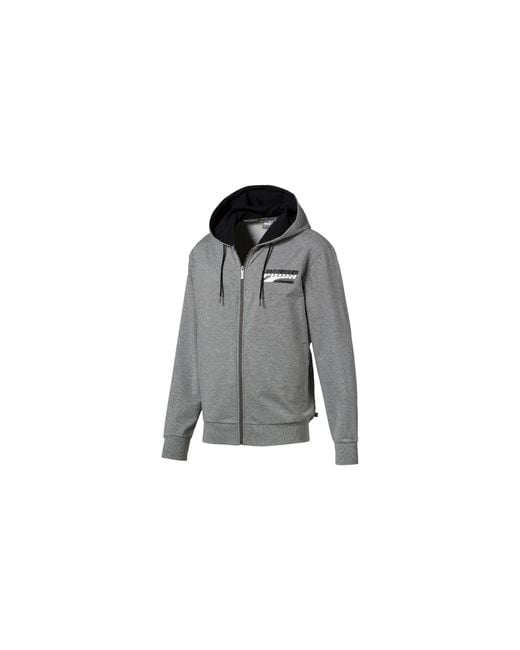 PUMA Black Rebel Hooded Jacket "Medium Heather" 854218 03" for men