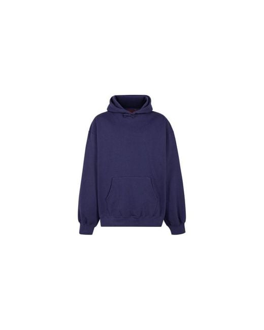 Supreme Blue Satin Appliqué Hooded Sweatshirt "Fw23