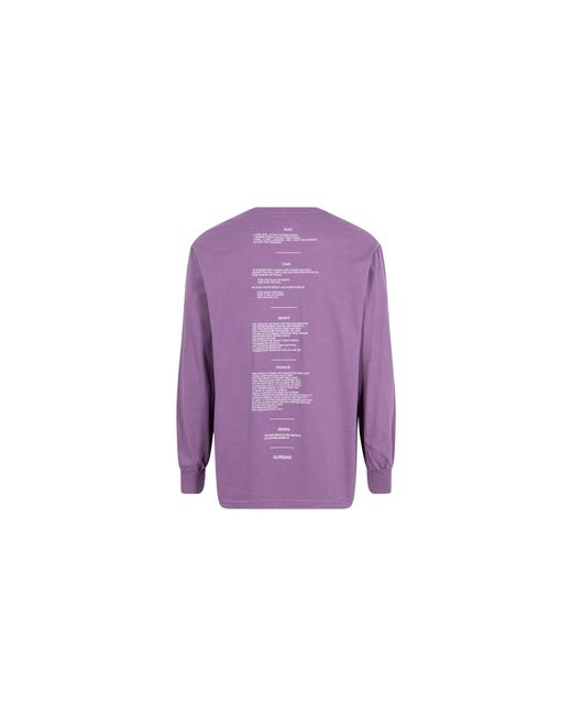 Supreme Purple The Crow L/S T-Shirt "Fw21" Su10886"