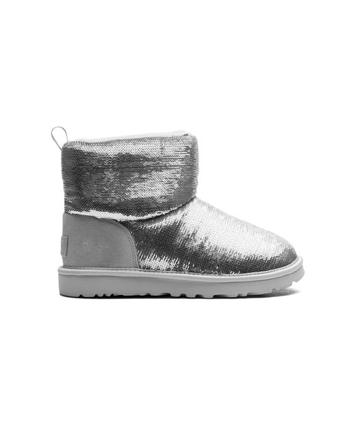 Ugg Gray Classic Mini Boot "Mirror Ball" 1151291 Slvr"