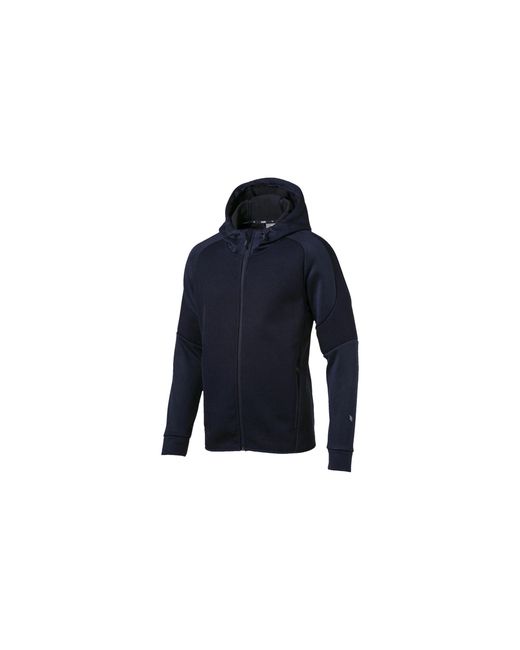 PUMA Blue Evostripe Hybrid Hooded Jacket "Peacoat" 855631 06" for men