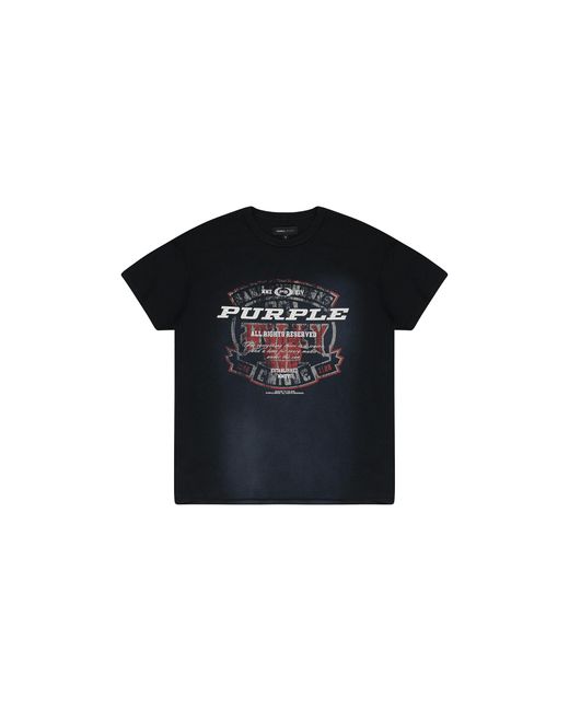 Purple Brand Black Textured Inside Out Tee T-Shirt Prp Xtsh 0216" for men