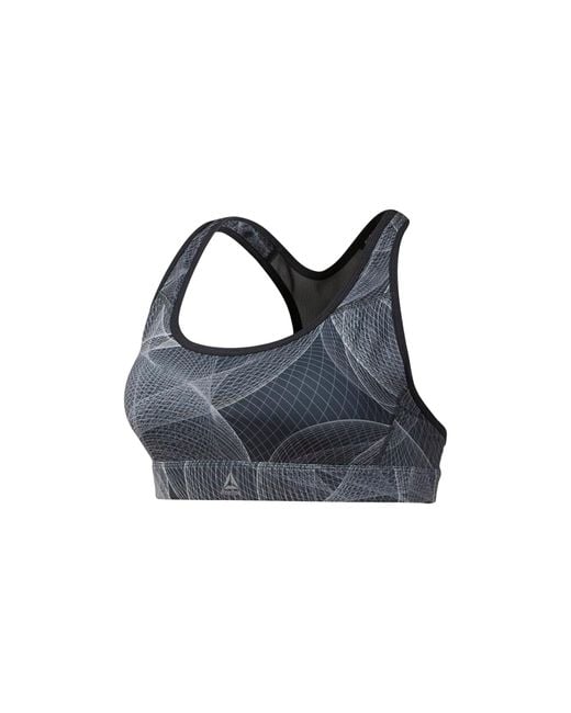 Reebok Black Running Hero Racer Padded Sports Bra "Cold" Dp6602"