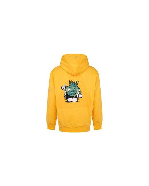 Palace Yellow Tri-Smiler Hoodie "Ss 20" P18Hd057" for men