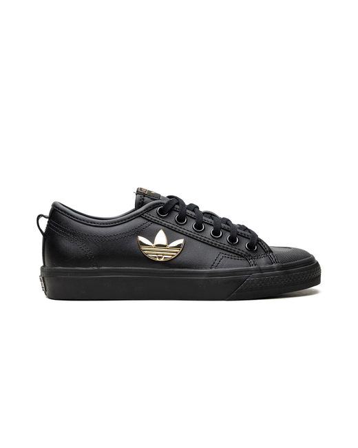 Adidas Black Nizza Trefoil "Carbon" H01129"