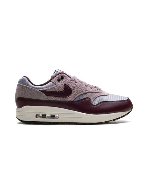 Nike Black Air Max 1 Ess Prm "Cement/Burgundy Crush" Fq7327 001" for men