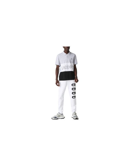 Lacoste Black Crocodile Print Fleece Jogging Pants Xh7063 51 001" for men