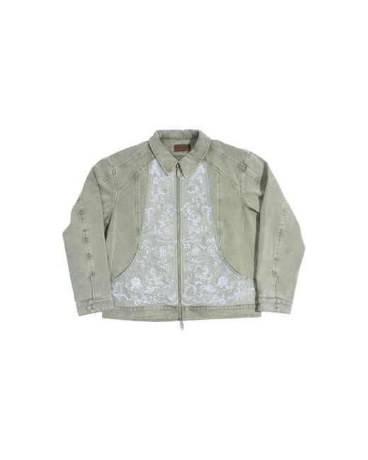 BIRTH OF ROYAL CHILD Green Beaded Embroidery Workwear Jacket Bc25Fwjk11" for men