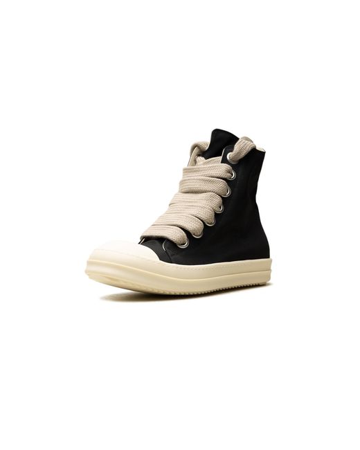 Rick Owens Black Concordians Jumbo Lace Ramones Sneaker High Canvas Milk" Du02E7818 Ncvw2 911" for men
