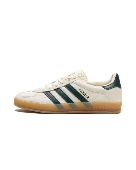 adidas gazelle silver green womens adidas Gazelle Indoor Shoes - Men's - Core Black / White / Gold main image 1