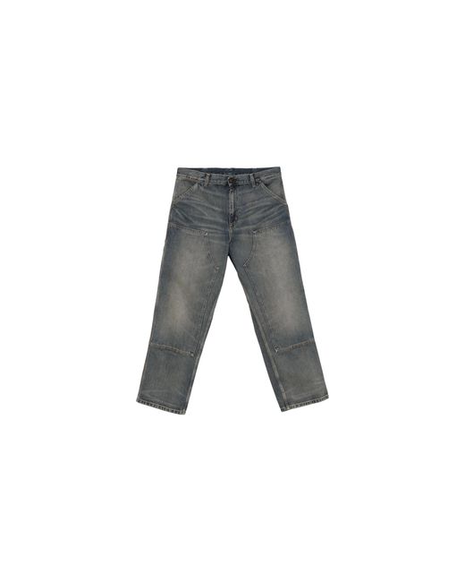Carhartt Black Double Knee Pant Worn Used Wash" I032699 014Q" for men