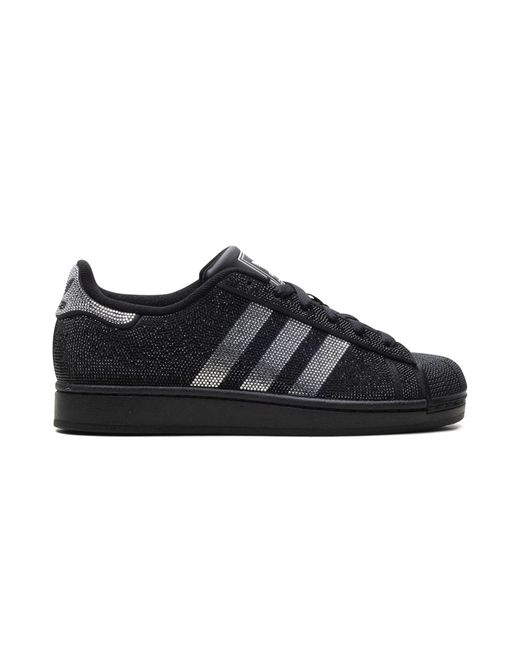 Adidas Black Superstar Ii "Rhinestone" Ih4200"