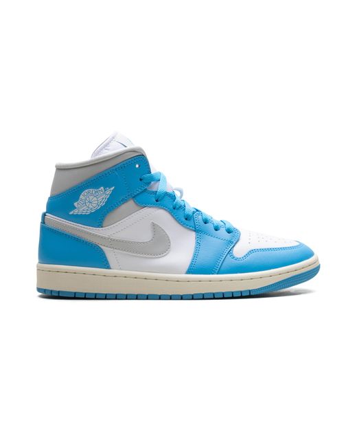 Nike Blue 1 Mid "Dark Powder Sail Neutral" Bq6472 400"