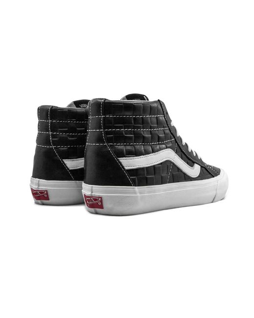 Vans Black Sk8 Hi Reissue "Checkerboard Embossed for men