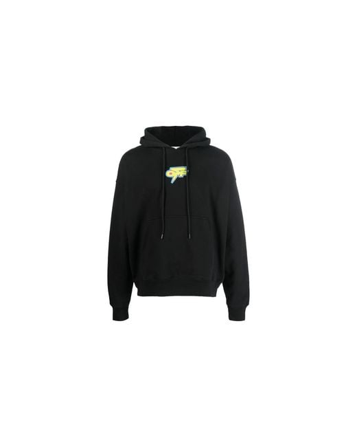 Off-White c/o Virgil Abloh Black Degrade Thunder Skate Arrows Oversized Hoodie Multi" Ombb085F22Fle0041070" for men