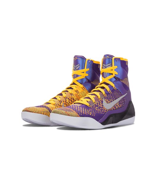 Nike Synthetic kobe 9 hightop Kobe 9 Elite Sneakers in Purple,Yellow (Purple) for