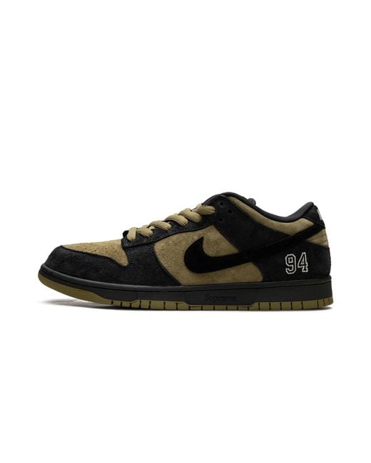 Nike Black Sb Dunk Low "Supreme for men