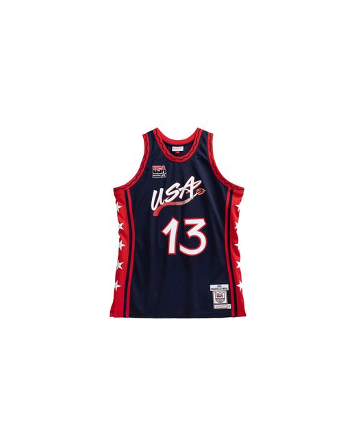 Mitchell & Ness Black Authentic Jersey Usa 1996 Shaquille O'Neal Ajy4Sb19059 Usanavy96Son" for men