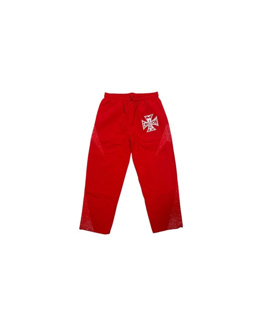 Mixed Emotions Red Classic Nylon Pants Mixe032" for men