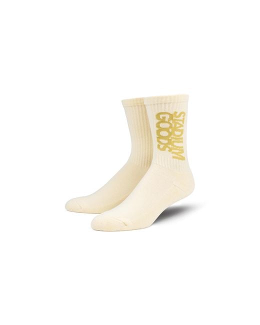Stadium Goods Black Crew Sock "Champagne" Sgs0482"