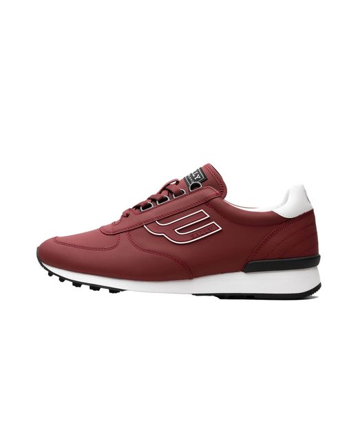Bally Red Galaxy Rubberized Leather Trainer for men