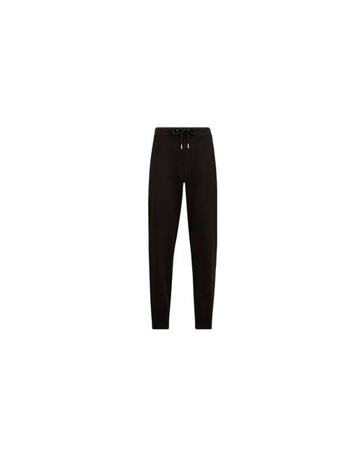 Moncler Black Pantalone Lungo Logo Patch Cotton Sweatpants Mon12" for men