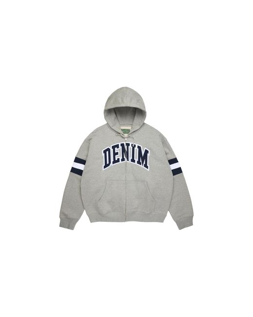 DENIM TEARS Black Dt Stripe Zip Hoodie Dt875" for men