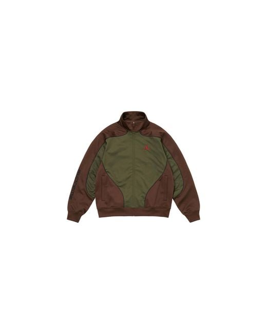 Supreme Green Jordan Tricot Track Jacket "Fw24" Su679"