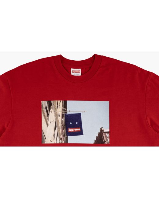 Supreme Red Banner T-shirt "fw 19" for men