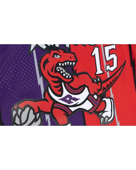 Mitchell & Ness Black Split Swingman Jersey "Nba Toronto Raptors 1998 Vince Carter" Smjy4845 Tra98Vcaprrd" for men