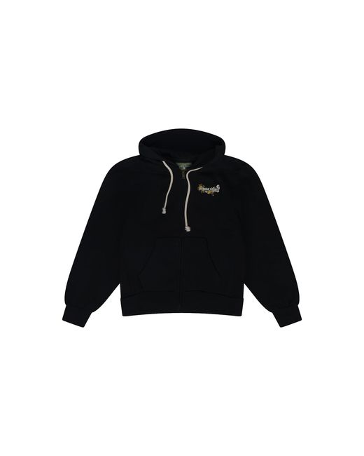 DENIM TEARS Black Jesus Embroidered Zip Hoodie Dt798" for men