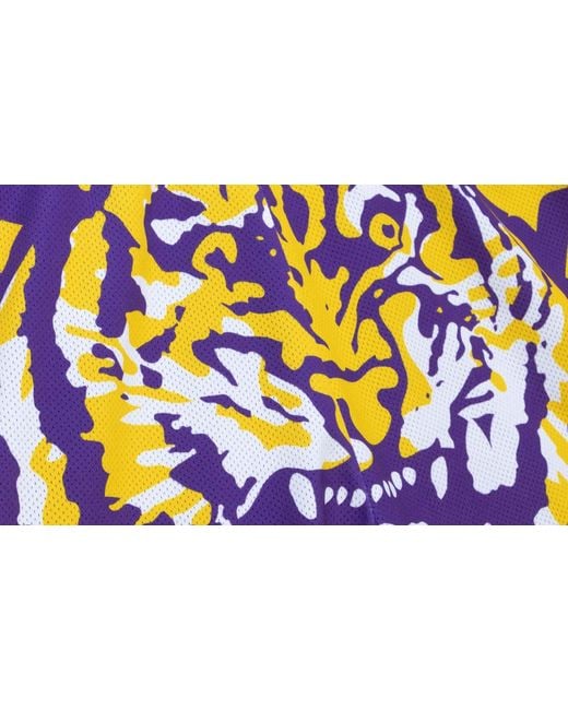 Mitchell & Ness Black Jumbotron 2.0 Sublimated Shorts "Ncaa Lsu Tigers" Pshr1220 Lsuyyppppryw" for men