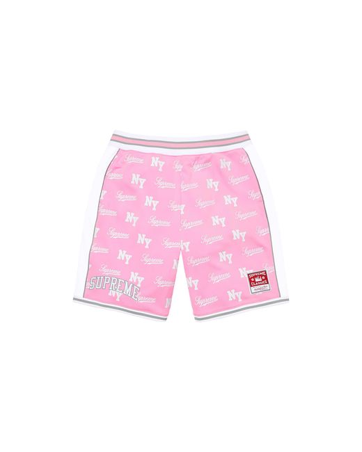 Supreme Black Mitchell & Ness Monogram Basketball Short "Ss26