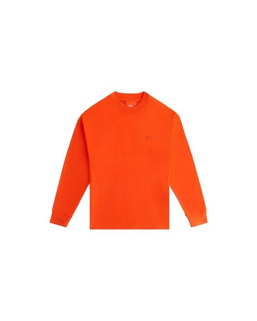 Kith Orange Oversized Sonoma Ls T-Shirt Khw030226 809"
