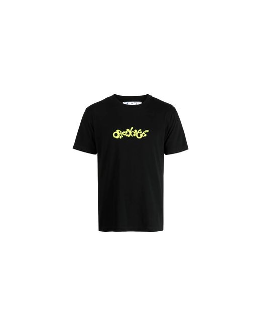 Off-White c/o Virgil Abloh Black Opposite Arrows Short Sleeve T-Shirt Lime" Omaa027S23Jer0061050" for men