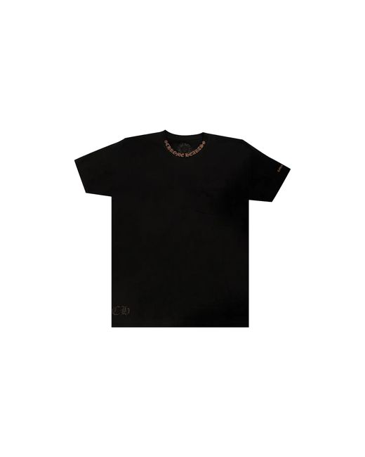 Chrome Hearts Black Script Collar Logo Short Sleeve Chrm0854" for men