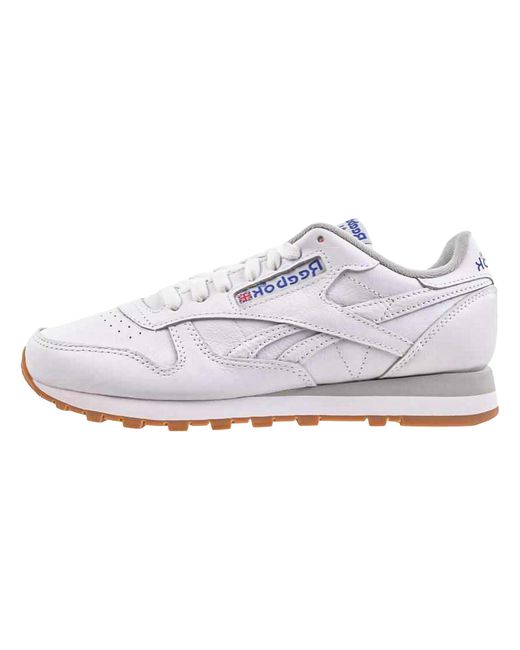 Reebok White Classic Leather /Footwear/Gum" 100259121" for men
