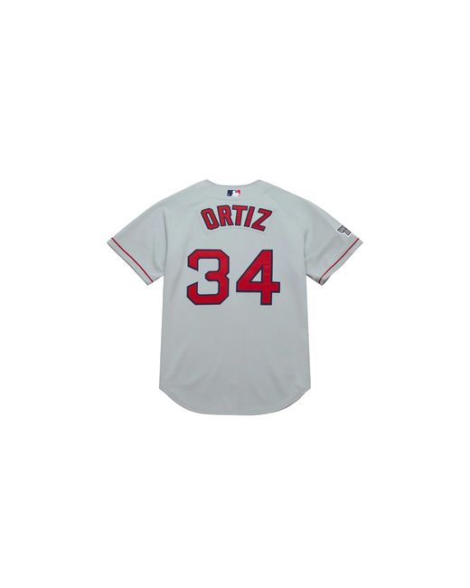 Mitchell & Ness Black Mlb David Ortiz Jersey "2004 Boston Sox – Chrome" Ajy17181 Brs04Dorchrm" for men