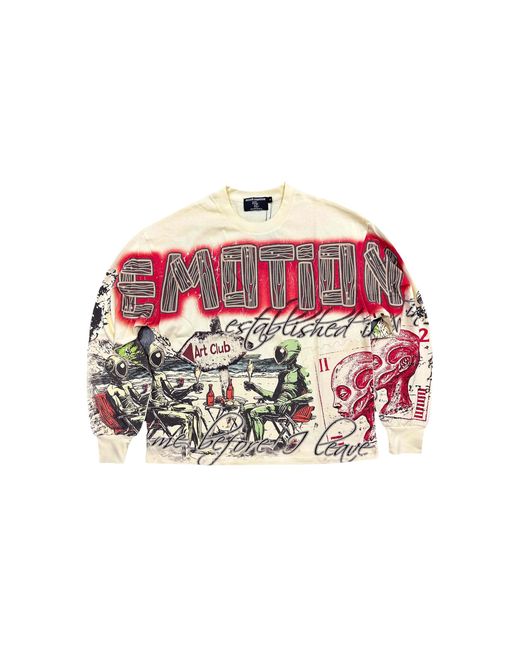 Mixed Emotions Black Art Club Long Sleeves Sweatshirt "Cream" Mixe023" for men
