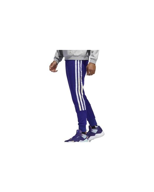 Adidas Black Donovan Mitchell Jogger Pants "Team College" Hb6768" for men