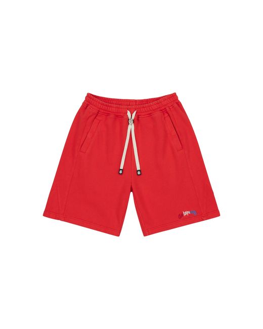GODSPEED NEW YORK Red Vital Terry Shorts "4Th" Gs493" for men