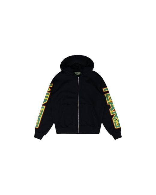 DENIM TEARS Black Dt Oakley Zip Hoodie Dt655" for men