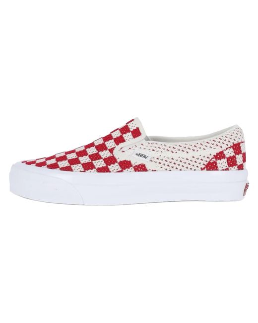 Vans Black Lx Classic Slip-On 98 "Ek Checkerboard Marshmallow" Vn000Eg1Cis" for men