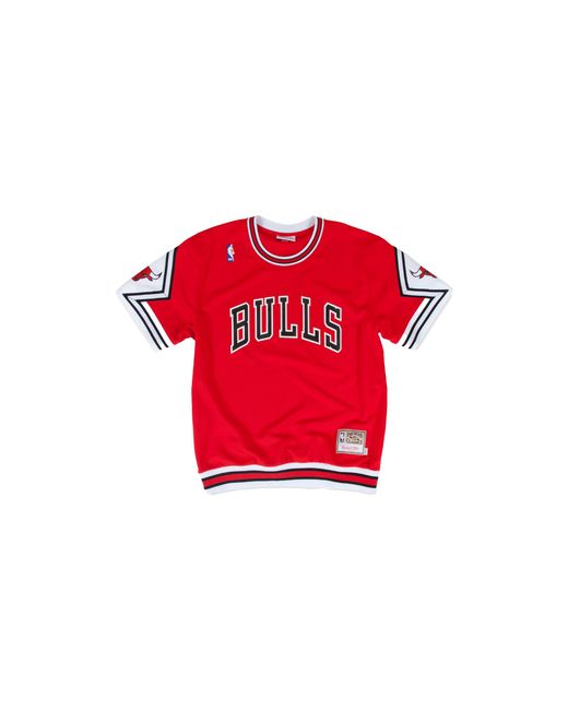 Mitchell & Ness Red Nba Authentic Shooting Shirt Chicago Bulls 87-88 "Scarlet" Asshlg18046 Cbuscar87" for men