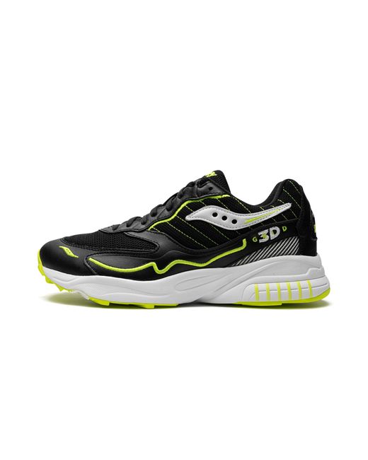 Saucony Black 3D Grid Hurricane "Acid" S70646 6" for men