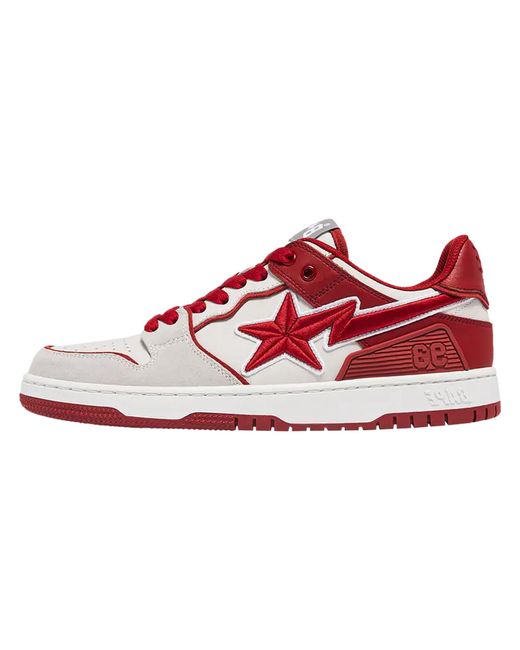 A Bathing Ape Red Sk8 Sta #5 001Fwk301312M" for men