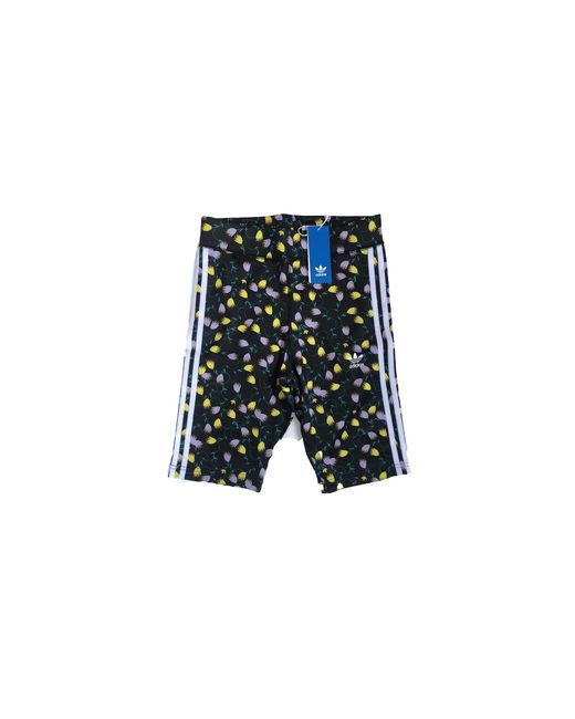 Adidas Black Originals Allover Print Cycling Tights Fl4099"